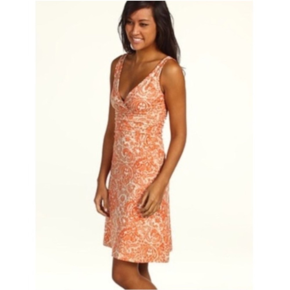 Patagonia Women’s Margot Orange & Tan Paisley Tank Mini Dress Medium